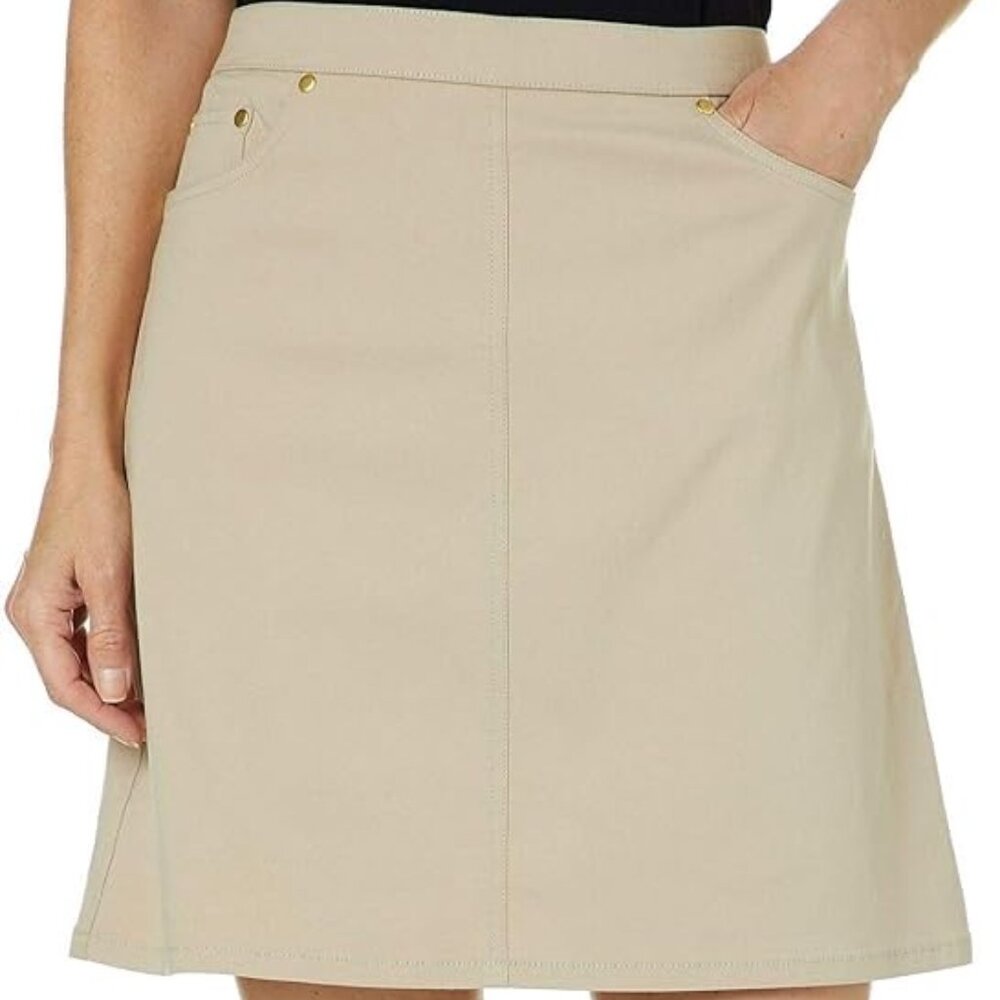 Hearts of Palm Pull On Tan‎ Skort Size 16